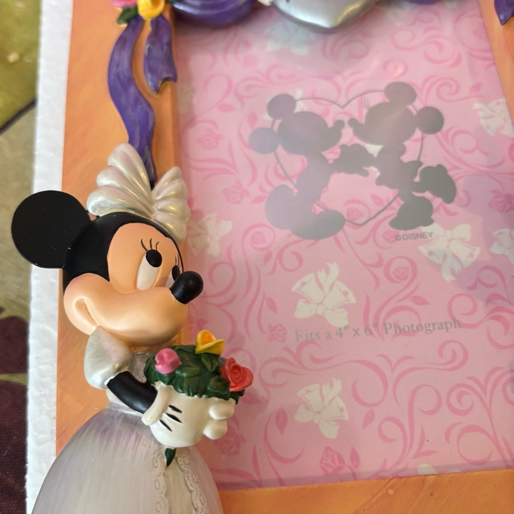 Disney Pink & Purple Mickey and Minnie Wedding Photo Frame - Picture 2 of 8